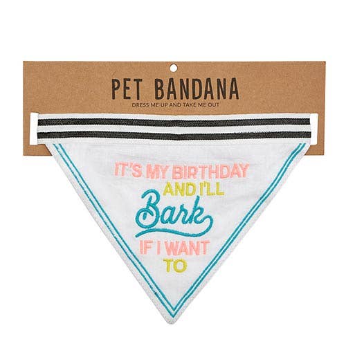 Santa Barbara Design Studio by Creative Brands - Pet Bandana - It's My Birthday And I'll Bark If I Want To